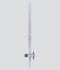 Burette 10:0.02 ml glass, cl.AS, with PTFE stopcock, blue skale, batch certified